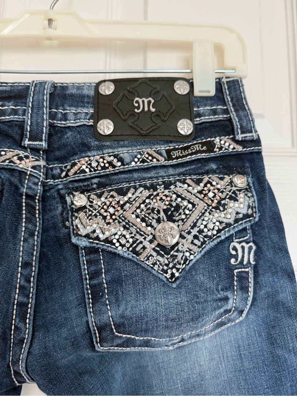 Miss Me Dark Blue Embellished Boot Cut Jeans